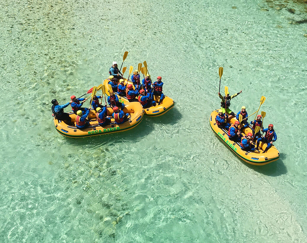 Long rafting on Soča river | One day rafting tour in Bovec